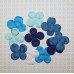 Набор 10 цветков гортензии в голубых тонах, 30 мм