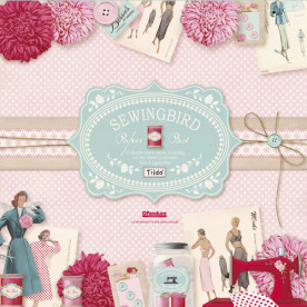 Набор бумаги Tilda - Sewingbird, 30х30 см, 7 листов + высечки от Panduro