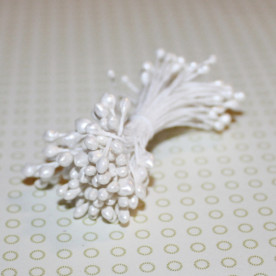 Набор перламутровых тычинок цвета слоновой кости, 3 мм, 60 тычинок