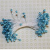 Набір перламутрових тичинок античного блакитного кольору, 3 мм, 60 тичинок