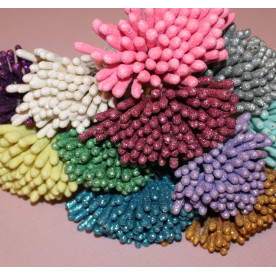 Набір великих тичинок різних кольорів, 2,5х0,5 см, 20 тичинок