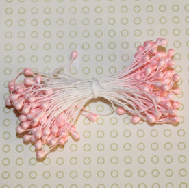 Набор тычинок перламутрового нежно-розового цвета, 3 мм, 60 тычинок