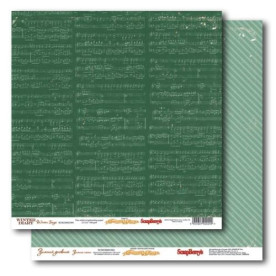 Двусторонняя бумага Зимний дневник: Зимние песни 30х30 см от ScrapBerry's