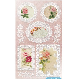 Набор натирок Цветы и кружево, 20х12 см от ScrapBerry's