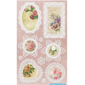 Набор натирок Цветы и кружево 2, 20х12 см от ScrapBerry's
