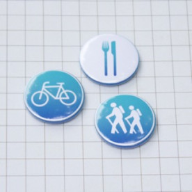 Набір значків-фішок Дорожні знаки №3, 3 шт