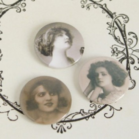 Набір значків-фішок Леді 1, 3 шт