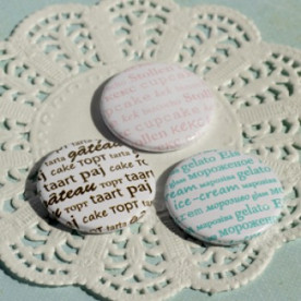 Набір значків-фішок Солодкі слова 1, 3 шт