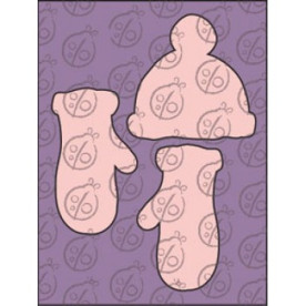 Набір фігурок з чіпборда "Рукавиці і шапка" великі