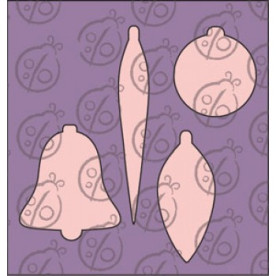 Набір фігурок з чіпборда "На ялинку" великий