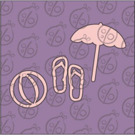 Набір фігурок з чіпборда "Пляжний №3" маленький