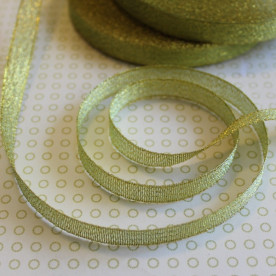 Блискуча лимонна золота стрічка з поліестеру, довжина 90 см, ширина 10 мм
