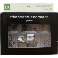 Набір металевих кріплень Attachments assortment pewter 162 шт