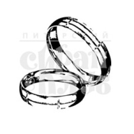 Акриловый штамп Кольца 2,5х2,5 см, Питерский Скрапклуб