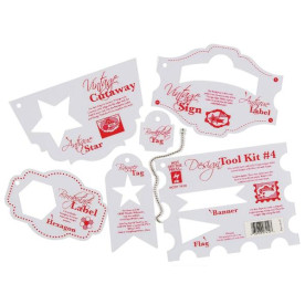 Пластиковый трафарет Design Tool Kit 4, 6 шт от Hot Off The Press