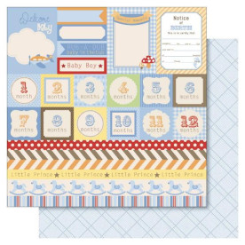 Двусторонняя бумага Snippets 30х30 см Ruby Rock-It