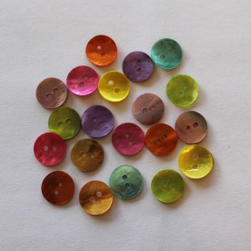 Набор пуговок из перламутра 13 мм разных цветов 20 шт