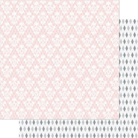 Двусторонняя бумага Pink & White Charmed 30х30 см от Ruby Rock-It