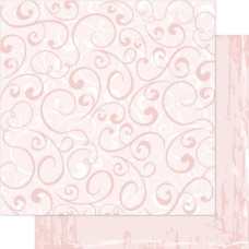 Двусторонняя бумага Pink & White Swirl 30х30 см от Ruby Rock-It