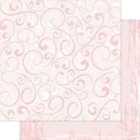 Двосторонній папір Pink & White Swirl 30х30 см від Ruby Rock-It
