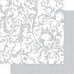 Двусторонняя перламутровая бумага Silver & White Flourish 30х30 см от Ruby Rock-It