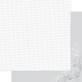 Двусторонняя перламутровая бумага Silver & White Forever 30х30 см от Ruby Rock-It