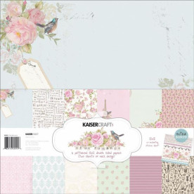 Набір паперу True Romance 30х30 см 12 аркушів + наклейки від Kaisercraft