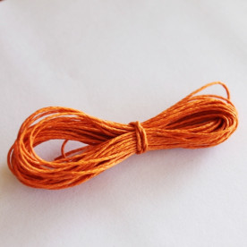 Вощений шнур оранжевого кольору 5 м