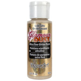Акриловая краска с глиттером Glamour Dust Gold Glitz, 59 мл от DecoArt