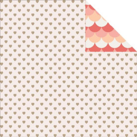 Двусторонняя бумага с фольгой Hearts 30х30 см от Teresa Collins