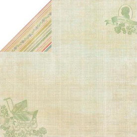 Двусторонняя бумага Stroll Silhouette & Stroller 30х30 см от Authentique Paper