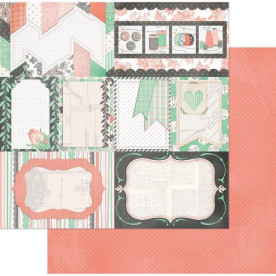 Двусторонняя бумага Backstitch 30х30 см от Bo-Bunny