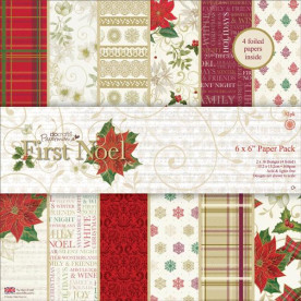 Набір паперу First Noel 16 аркушів 15х15 см від Papermania