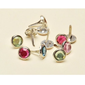 Набор разноцветных стеклянных брадсов, 10 шт, 8 мм