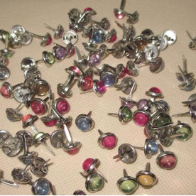 Набір різнокольорових скляних брадс, 8 мм, 10 шт