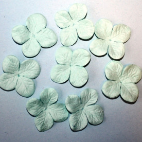 Набор гортензий бледно-бирюзового цвета, 30 мм, 10 шт