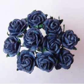 Набор 10 розочек синего цвета, 10 мм
