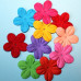 Набор разноцветных цветочков-пятилистников, 4 см, 10 шт