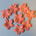 Набор цветочков-пятилистников персикового цвета, 4 см, 10 шт