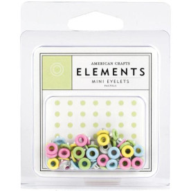 Набір люверсів Pastels Mini Eyelets 48 шт 3 мм від American Crafts
