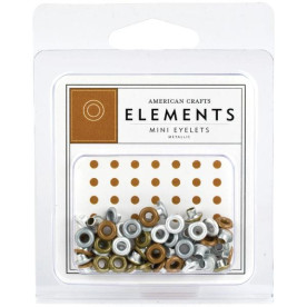 Набір люверсів Metallics Mini Eyelets 48 шт 3 мм від American Crafts