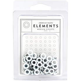 Набір люверсів White 48 шт 5 мм від American Crafts