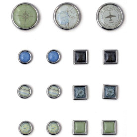 Набір брадс Pack Your Bags 15 шт від Kaisercraft