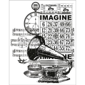 Акриловый штамп Imagine, 10х7 см, Kaisercraft
