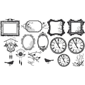 Набор высечек из ацетата 13th Hour, 15 шт от Kaisercraft.