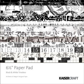 Набор бумаги Black and White Timeless, 16х16 см, 50 листов от Kaisercraft
