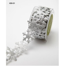 Фігурна стрічка Snowflakes 3,8 см, 90 см від May Arts