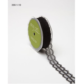 Кружево черного цвета, ширина 2,5 см, длина 90 см от компании May Arts