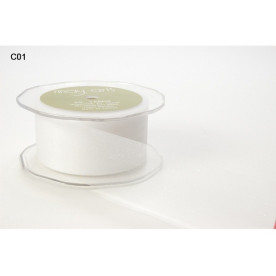 Прозрачная блестящая лента White, 3,7 см, 90 см от компании May Arts