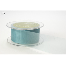Прозрачная блестящая лента Teal, 3,7 см, 90 см от компании May Arts